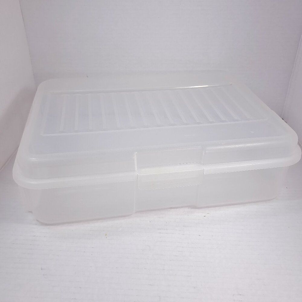 Vintage Rubbermaid Organizer Keepers‎ Snap Case 2282 51C clear plastic hinged